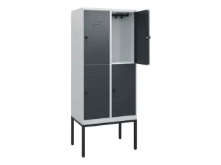 dubbeldekse locker,HxBxD 1950x800x500mm,2x2vak.,vak B 400mm - 2