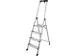 trapladder,eenzijdig,4trede(n),balk L 1,8m,aluminium