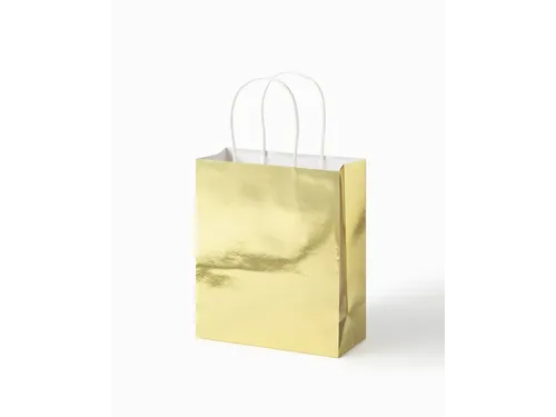 Cadeautas Folia goud kraft 18x21x8cm 7 stuks