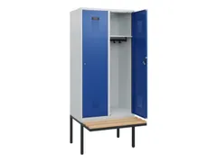 locker met bank,HxBxD 1950x800x815mm,2vak,vak B 400mm,cilinderslot