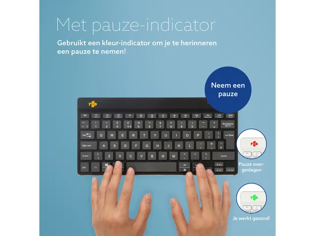 Toetsenbord R-Go Ergonomisch Compact Break QWERTY zwart