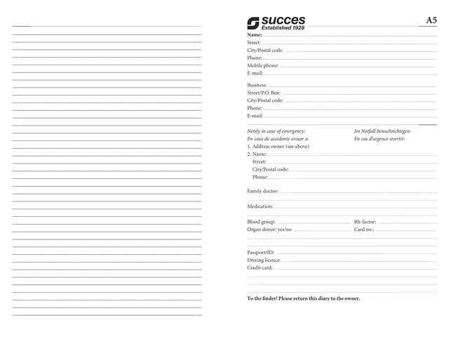 Organizer Succes Cadiz inclusief Executive inhoud 2026 sluitclip bruin