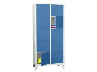 lockerkast,HxBxD 1850x800x500mm,2x5vakken,RAL7035,front RAL5012 - 2