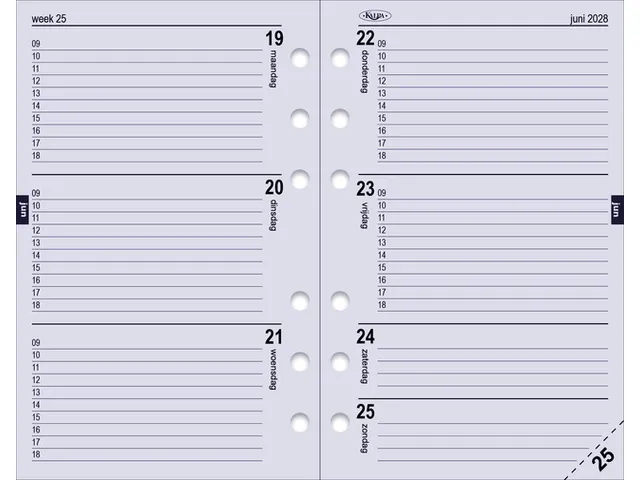 Agendavulling 2026 Kalpa Senior 7dagen/2pagina's