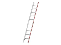 ladder,eenzijdig,10,verstevigde treden,balk L 2,72m,aluminium
