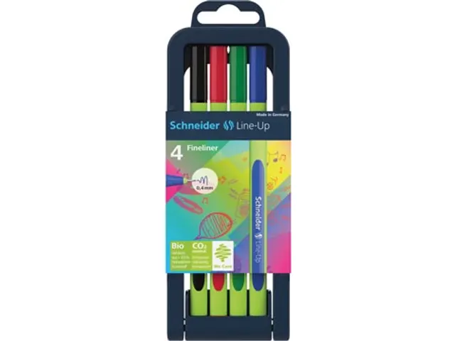 Fineliner Line-up 0.4mm, Etui à 4 Stuks Assorti