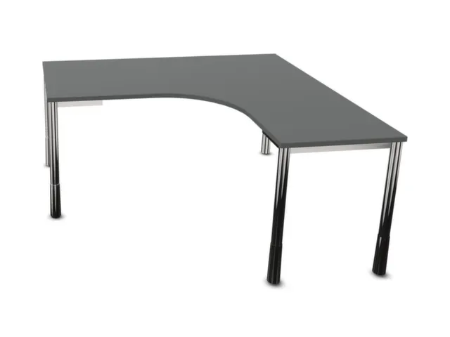 bureau à retour à hauteur réglable,MS-gris foncé