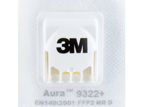Stofmasker 3M Aura voor schuren 9322 FFP2 met ventiel 2 stuks