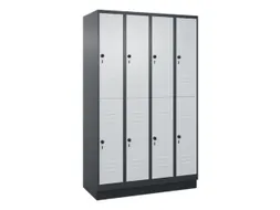 dubbeldekse locker,HxBxD 1950x1200x500mm,4x2vak.,vak B 300mm