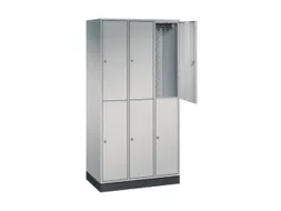 Dubbeldekse garderobekast,HxBxD 1950x920x500mm,3x2vak.,vak B 260mm