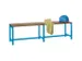 banc-patère,LxP 1500x370mm,barrettes en bois hêtre,piètement RAL501