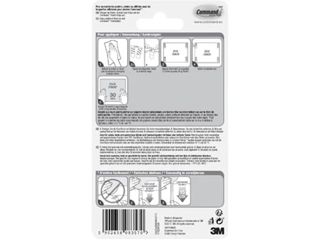 Posterstrip Small 225 Gram Wit 12 Stuks