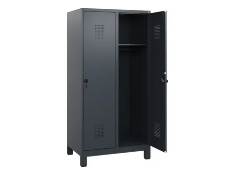 schoollocker,HxBxD 1630x800x500mm,2vak,vak B 400mm,draaigrendel,voeten