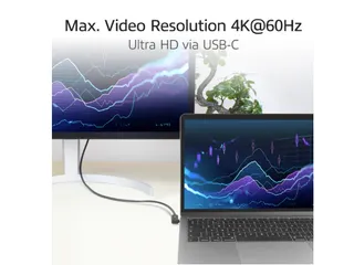 Kabel ACT USB-C standaard naar USB-C hoek 10Gbps 2m - 5