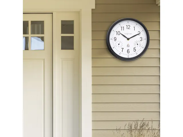 Buitenklok Nextime dia 23,5cm Jasmine met thermo- en hydrometer cijfer