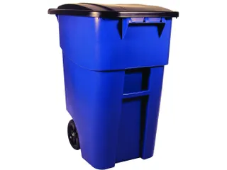 Brute-rolcontainer Met Deksel 189.3 Liter Blauw Rubbermaid - 1