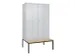 locker voor scheiding van kleding,HxBxD 2120x1200x815mm,4vak