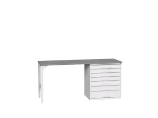 werkbank,HxBxD 930x2000x600mm,linoleumblad,2voeten/1container - 1