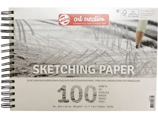 Schetspapier Talens Art Creation 100 witte vellen 90gr 297x210mm grijs - 1