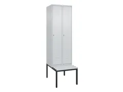 locker met bank,HxBxD 2120x600x815mm,2vak,vak B 300mm,cil.-slot