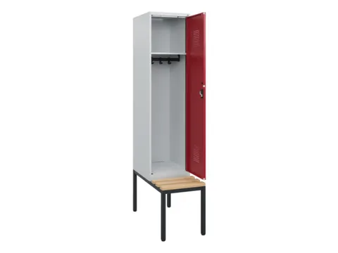 locker met bank,HxBxD 1950x400x815mm,1vak,vak B 400mm,cilinderslot