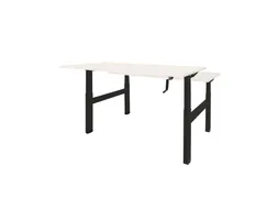 Dextro Slinger Duo zit/sta Bureau 140cm frame Zwart blad Wit