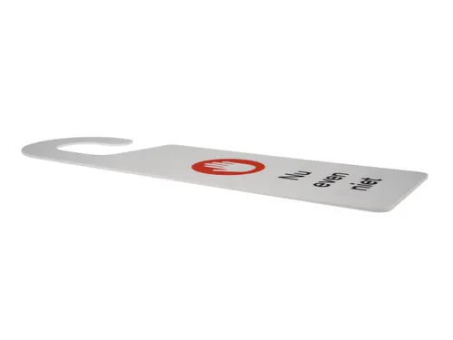 Kunststof deurhanger 250x75mm Voel je welkom - Nu even niet Wit