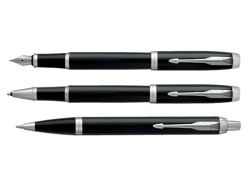 Rollerpen Parker IM Black Lacquer CT Finish Fijn Zwarte inkt