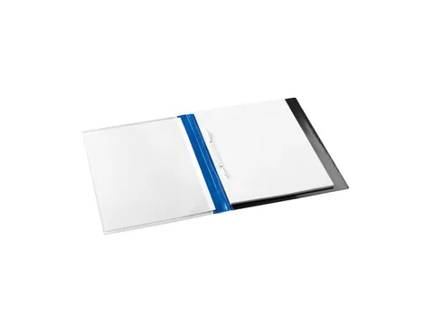 Rapportenmap Djois met snelhechter en dekplaatje A4 blauw