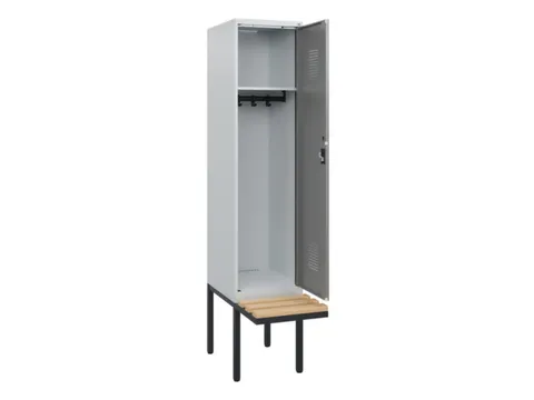 locker met bank,HxBxD 1950x400x815mm,1vak,vak B 400mm,cilinderslot