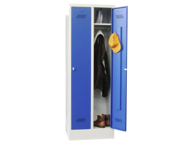 locker,HxBxD 1850x600x500mm,2vak,vak B 300mm,RAL7035,front RAL7016