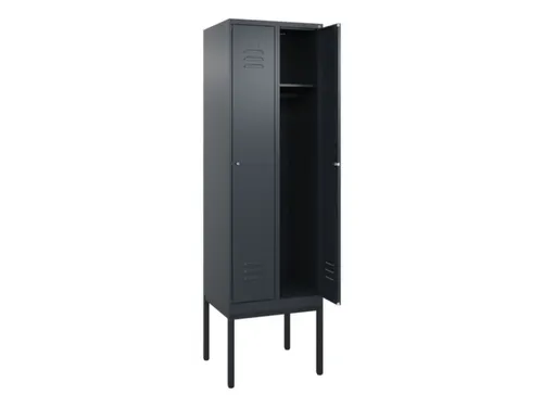 locker,HxBxD 2120x600x500mm,2vak,vak B 300mm,cil.-slot,voetonderstel