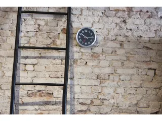 Wandklok NeXtime 'Station' Ø19cm, geborsteld aluminium zwart - 10