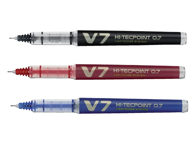 Rollerpen Pilot Hi-Tecpoint V7 Cartridge System Begreen 0.7mm Zwart