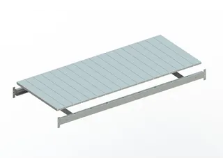 legbord van plaatstaal,v. breedvakstelling,BxD 1800x800mm,vakl. 600kg - 1