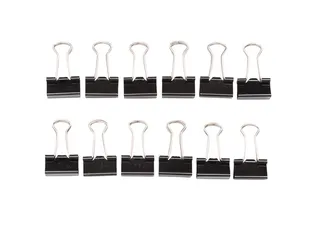 Papierklem MAUL 215 foldback 13mm capaciteit 4mm zwart 12 stuks - 5