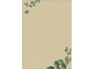 Papier met motief Sigel, Eucalyptus, tweezijdig motief, gras papier, F - 1