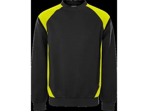 Fristads 7148 GSM sweater, blauw/geel, maat XL, per stuk