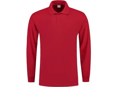 Tricorp PPL180 201009 polo met lange mouwen, rood, maat 2XL, per stuk