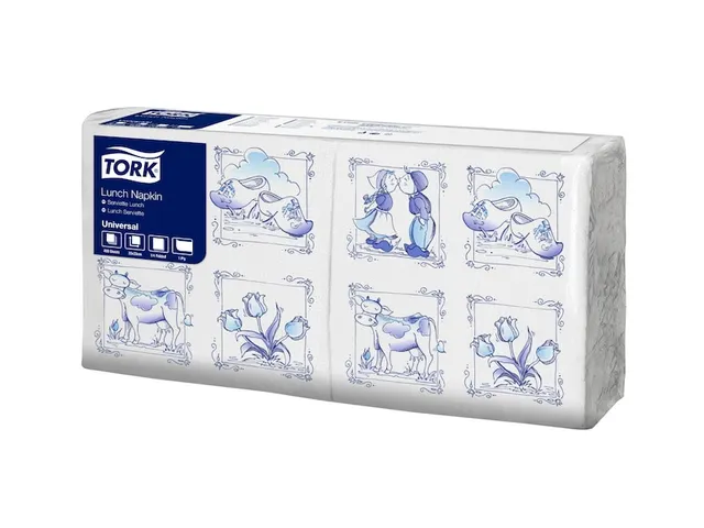 Tork 509356 Lunchservet Delft Ware 32,8x32,5cm