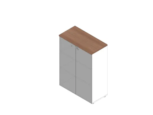 vitrinekast HxBxD 1232x900x450mm 2xhouten vloer 3 OH wit noten
