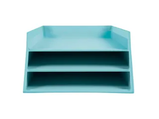 Kartonnen postmand 3 niveaus pastelblauw - 2