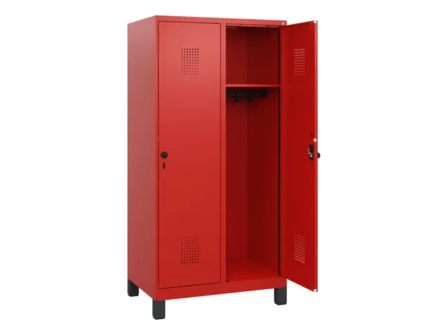 schoollocker,HxBxD 1630x800x500mm,2vak,vak B 400mm,draaigrendel,voeten