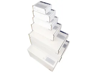 postpakketdoos 1 Raadhuis 146x131x56mm Wit bedrukt 5 stuks - 6