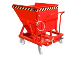 Kiepbak Staalplaat 1115x1010x1220mm Inh. 0.40m³ 1000kg Rood