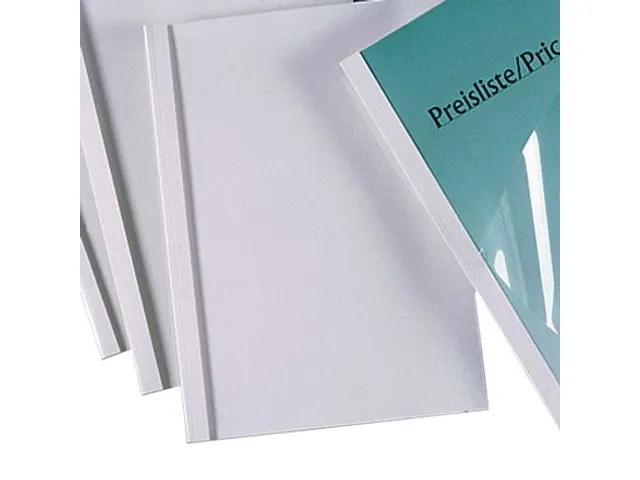 Thermische Omslag Gbc A4 3mm Transparant/wit 100stuks