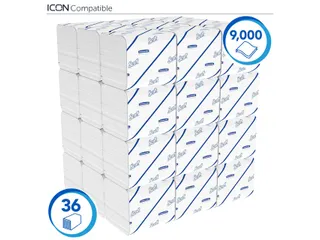 Toiletpapier Scott gevouwen tissue 2-laags 36x250stuks wit 8508 - 3