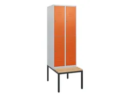 Dubbeldekse dekenkist,HxBxD 1950x600x815mm,2x2vak.,vak B 300mm