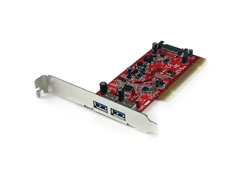 2 Poorts PCI SuperSpeed USB 3.0 Adapterkaart met SATA Voeding