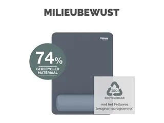 Muismat met polssteun Fellowes Breyta XL blauw 21x28cm - 17